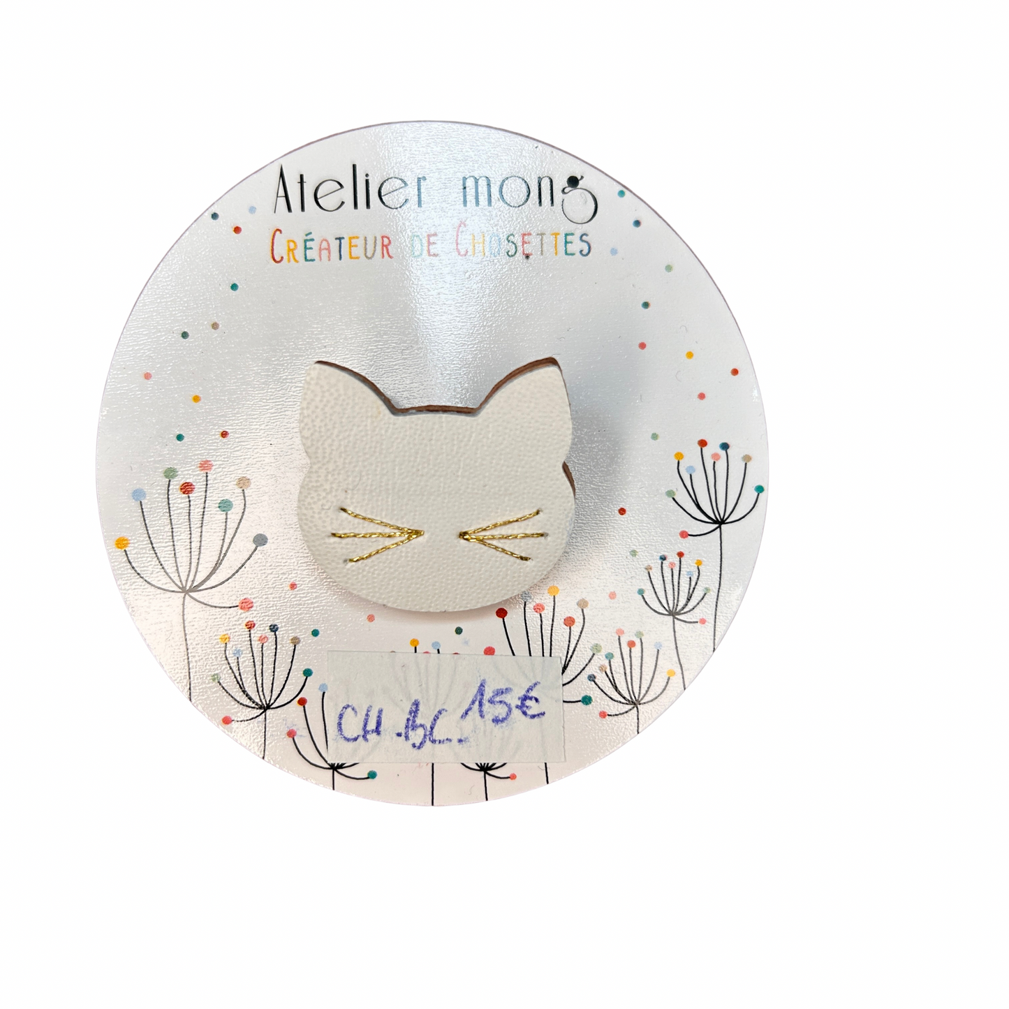 Broche chat atelier Mong