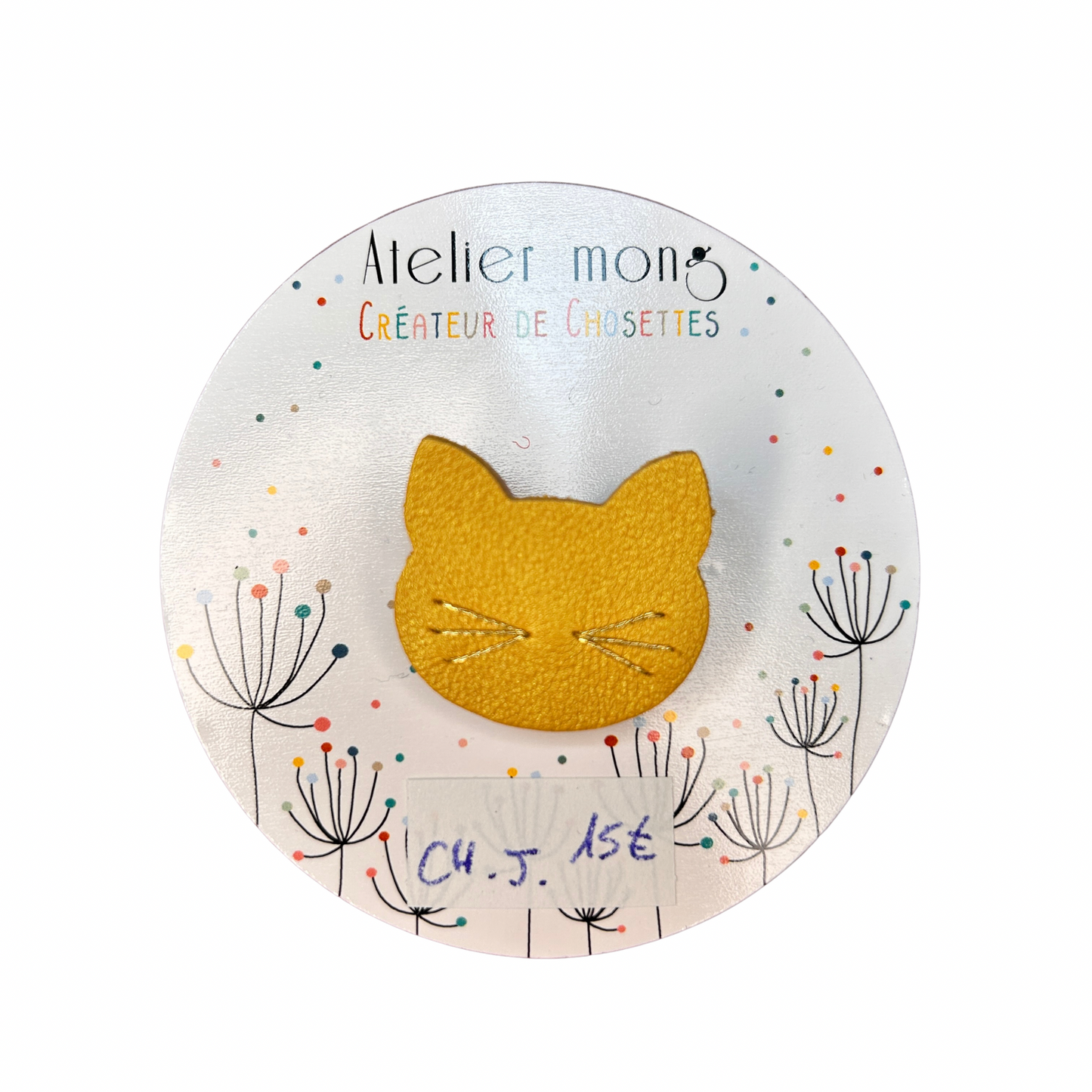 Broche chat atelier Mong