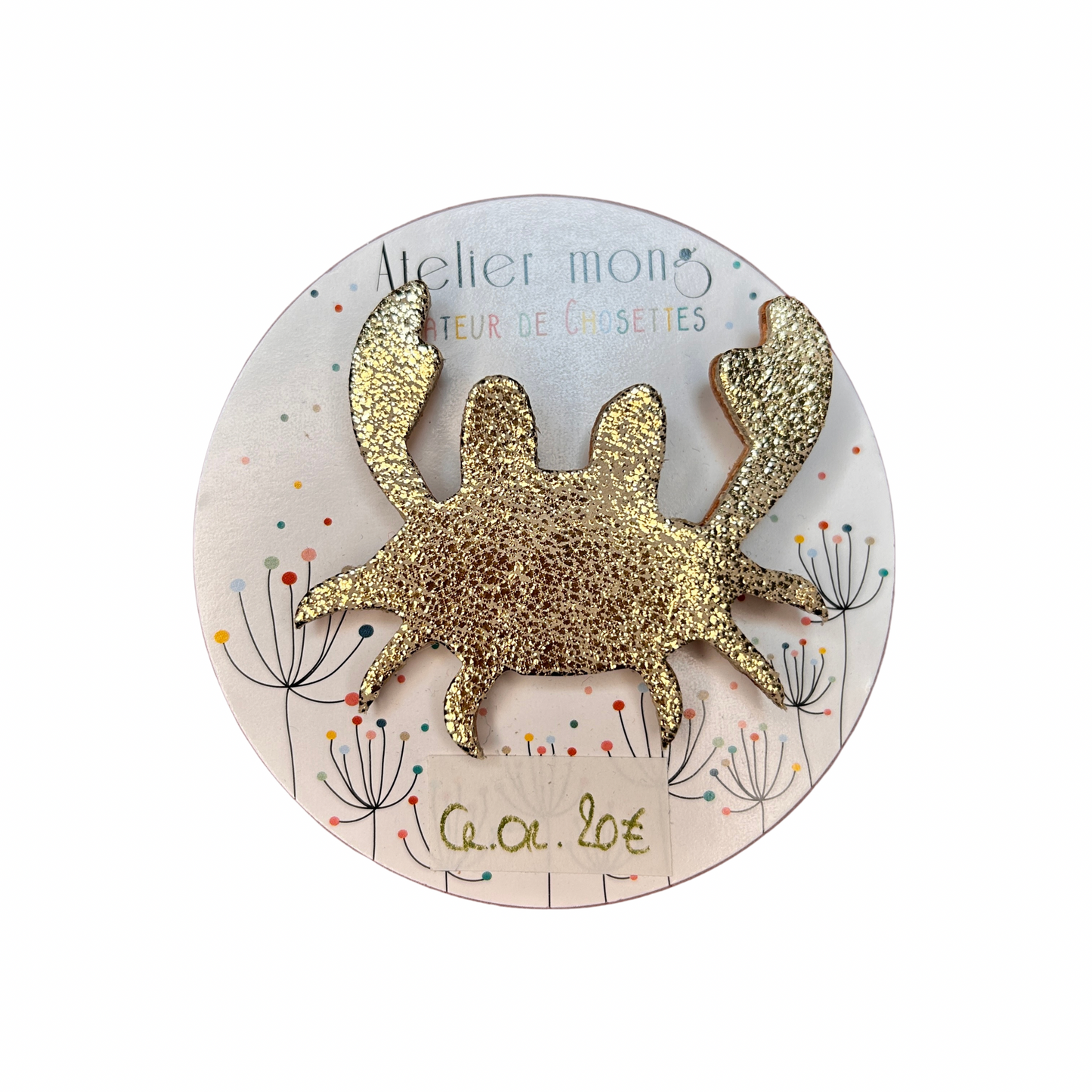 Broche crabe Atelier Mong