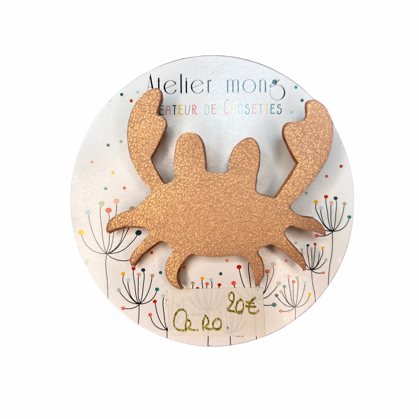 Broche crabe Atelier Mong
