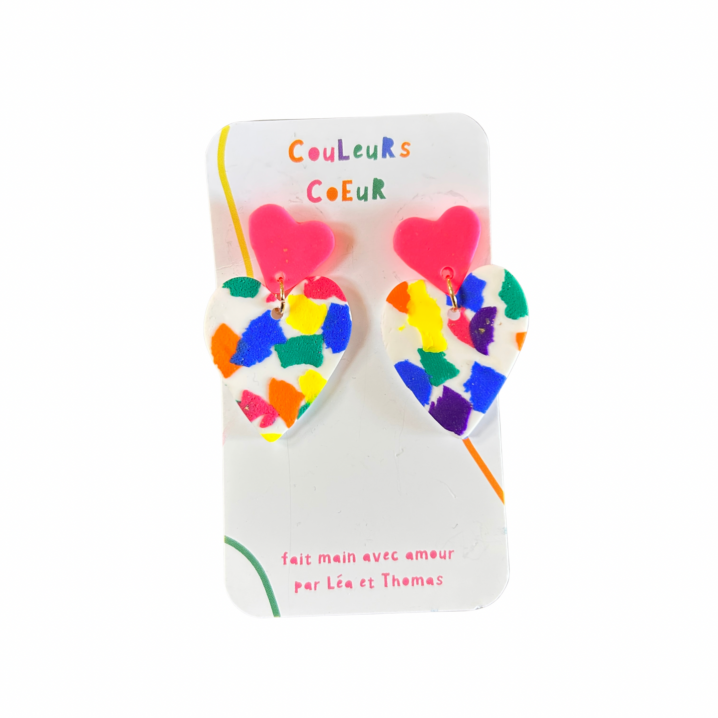Boucles d’oreilles Venise Couleurs cœur