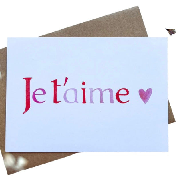 ✨ Carte postale illustrée à l’aquarelle Bisou iodé