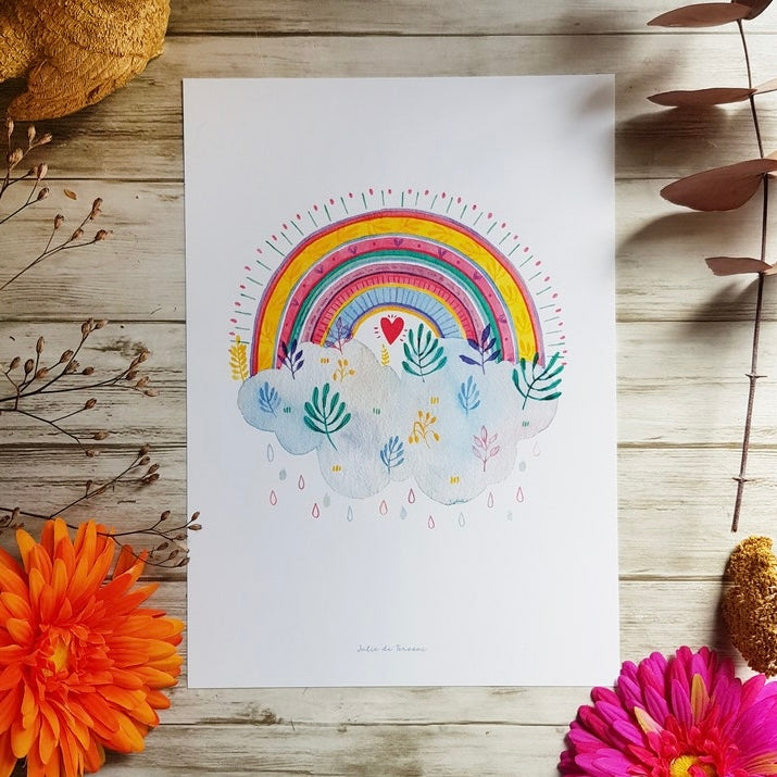 Affiche Arc en ciel Julie Deterssac