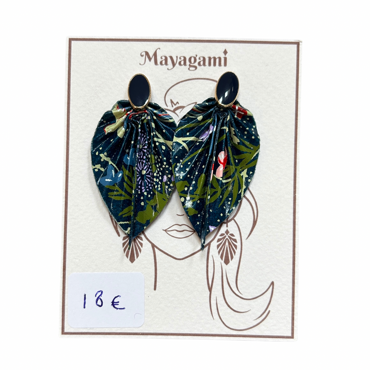 Boucles d’oreilles feuille Mayagami création