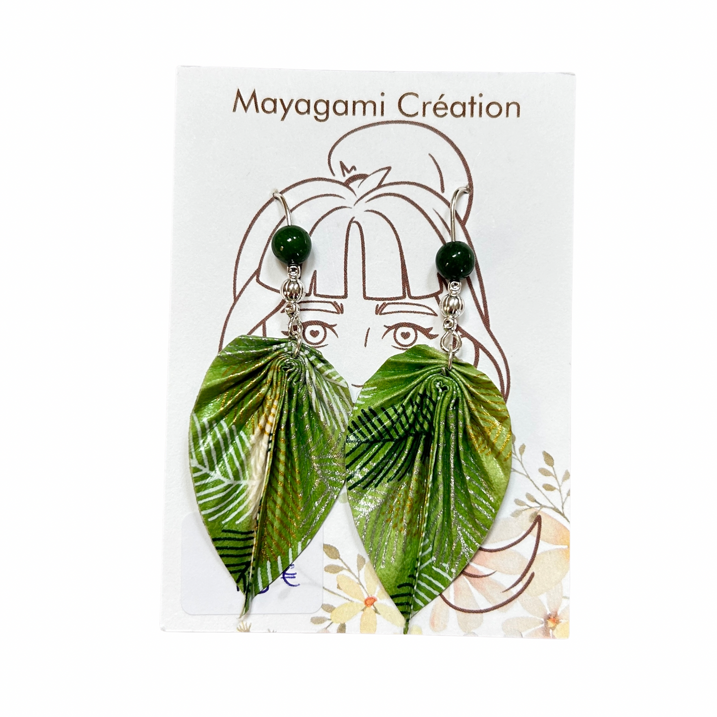 Boucles d’oreilles feuille Mayagami création