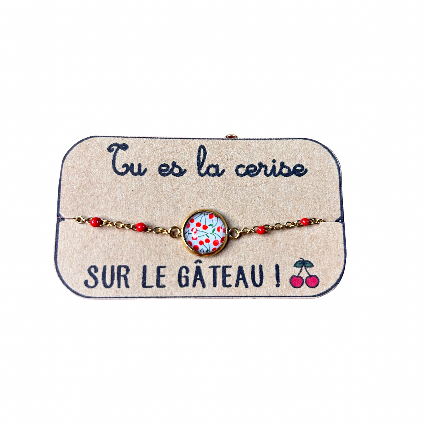 Bracelet cabochon doré Dans l’air du temps