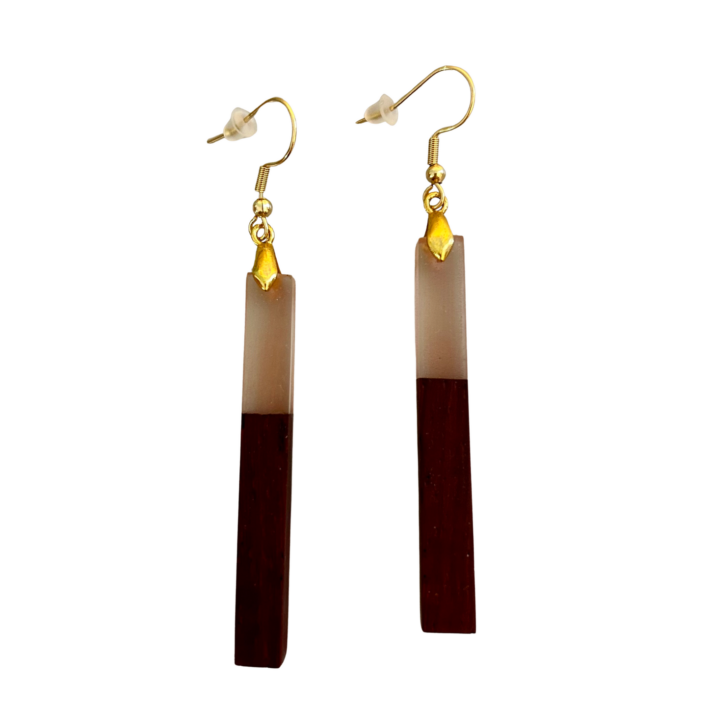 Boucles d'oreilles Résine Boisée