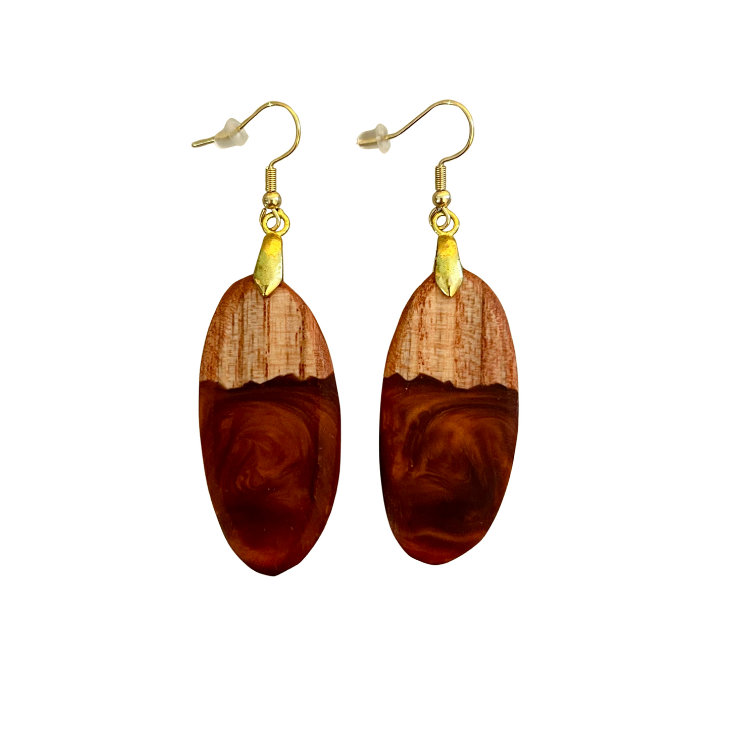 Boucles d'oreilles Résine Boisée