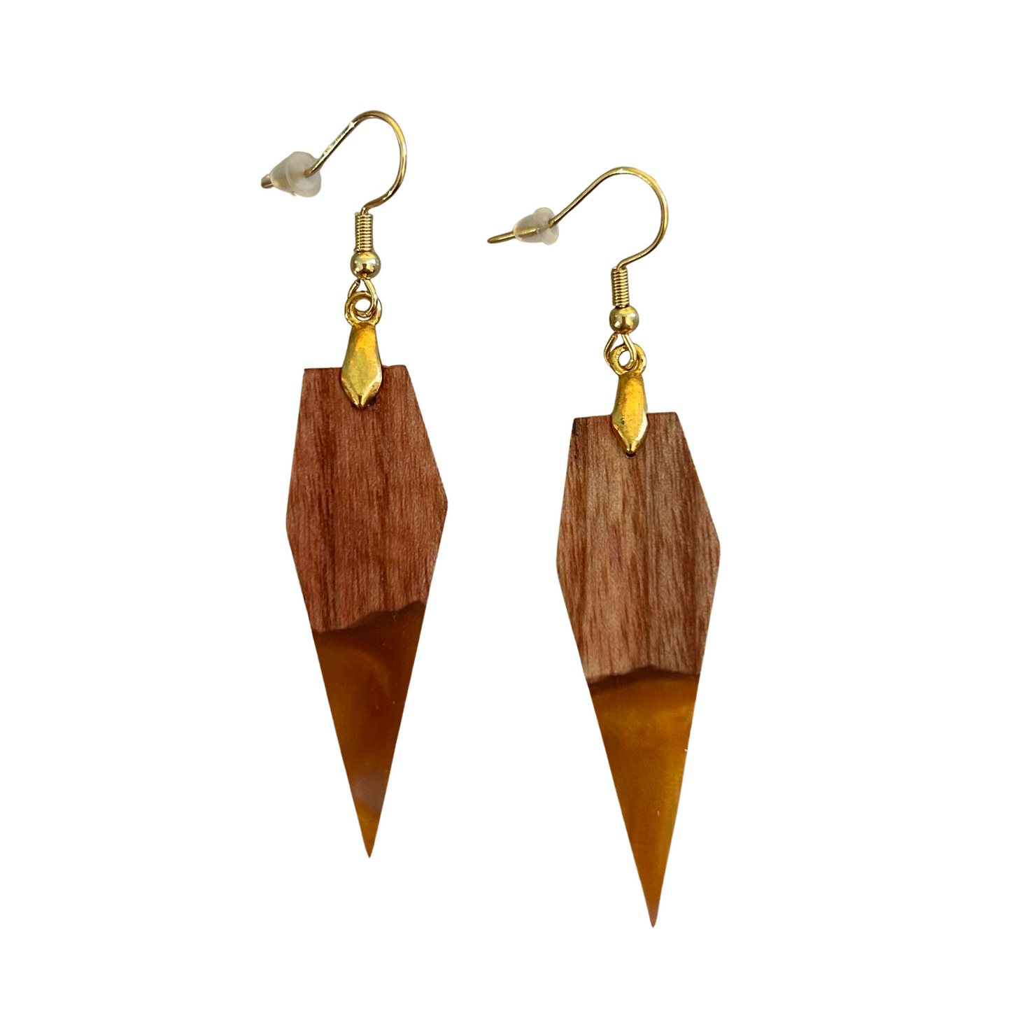 Boucles d'oreilles Résine Boisée