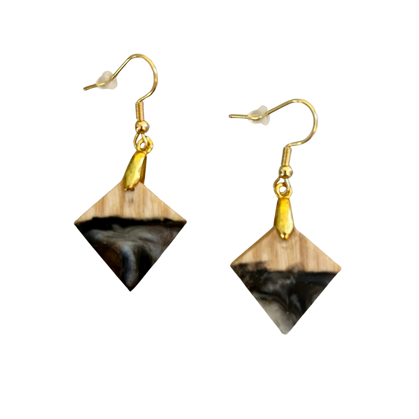 Boucles d'oreilles Résine Boisée
