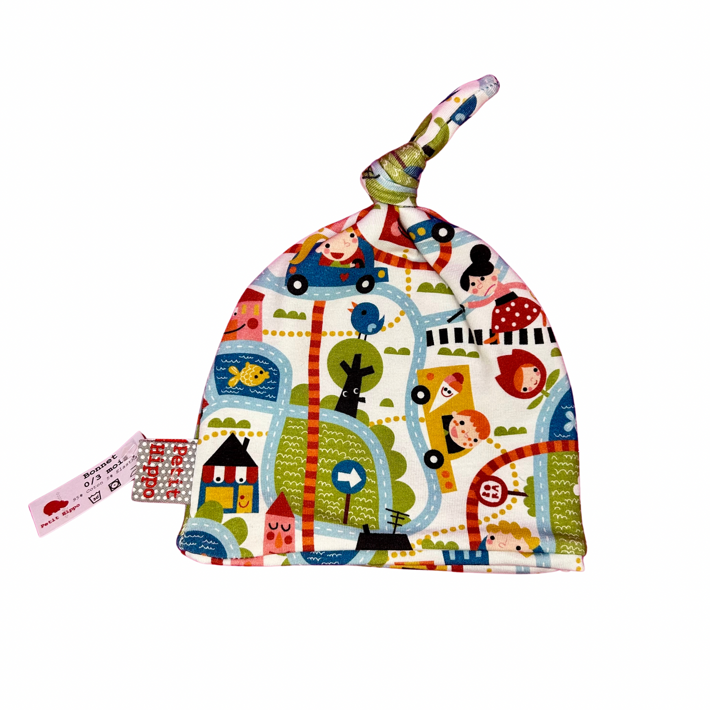 Bonnet de naissance Petit hippo