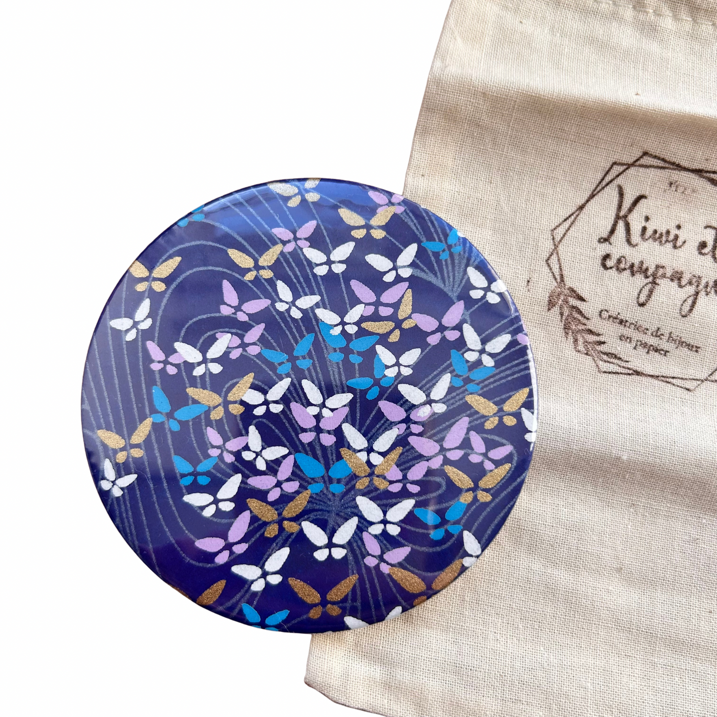 Miroir de poche Kiwi et compagnie