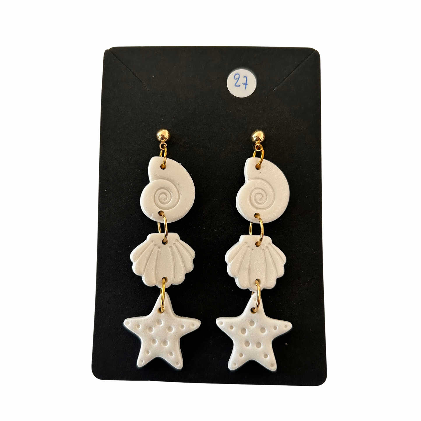 Boucles d’oreilles coquillages Mamie Grabuge
