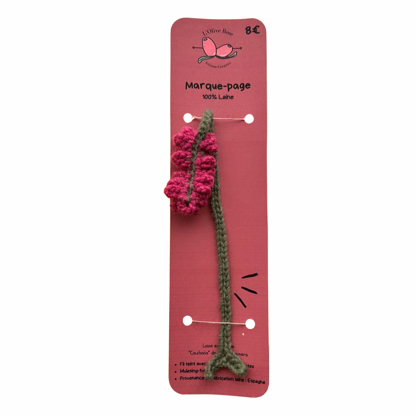 Marque page L’olive Rose