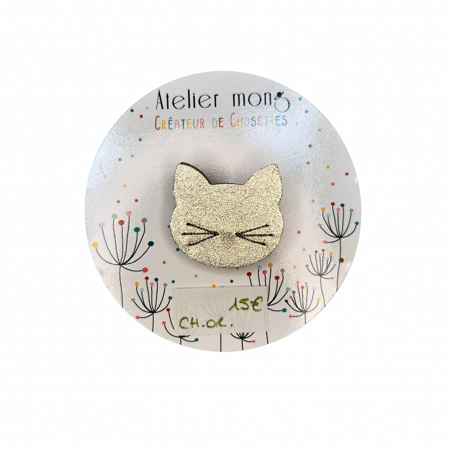 Broche chat Atelier Mong