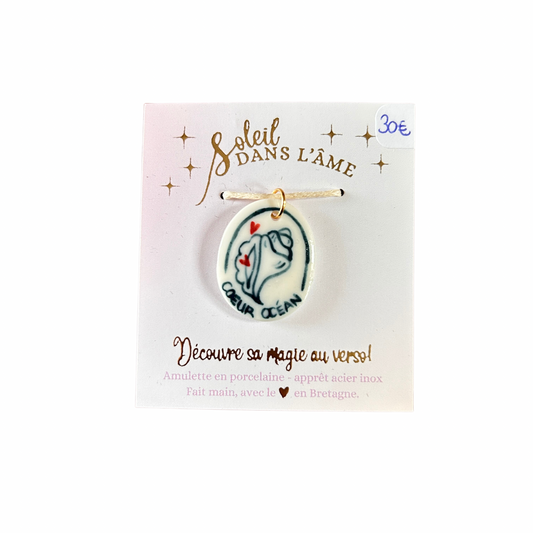 Amulette cœur océan Soleil dans l’âme