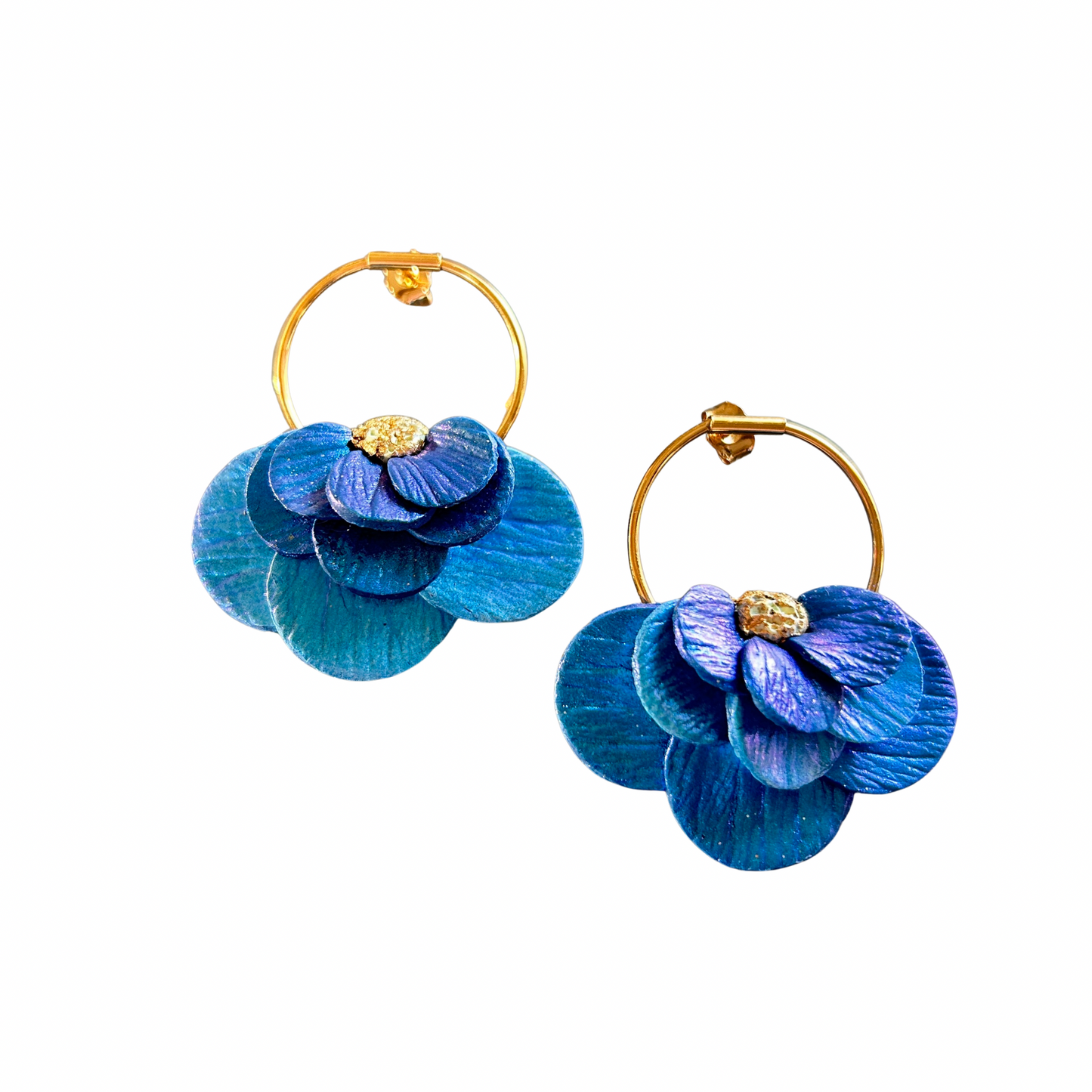 🌺 Boucles d’oreilles Pivoine Pistil’art