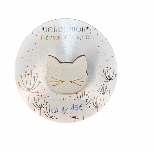 Broche chat atelier Mong