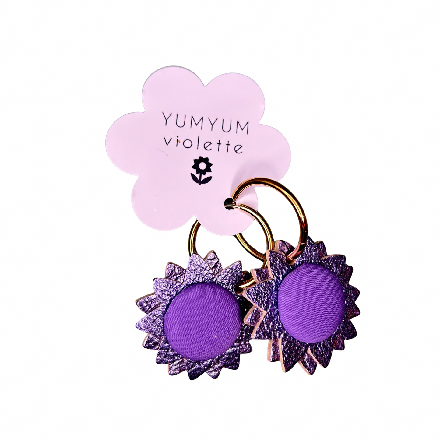 Boucles d’oreilles Soleil - YumYum violette