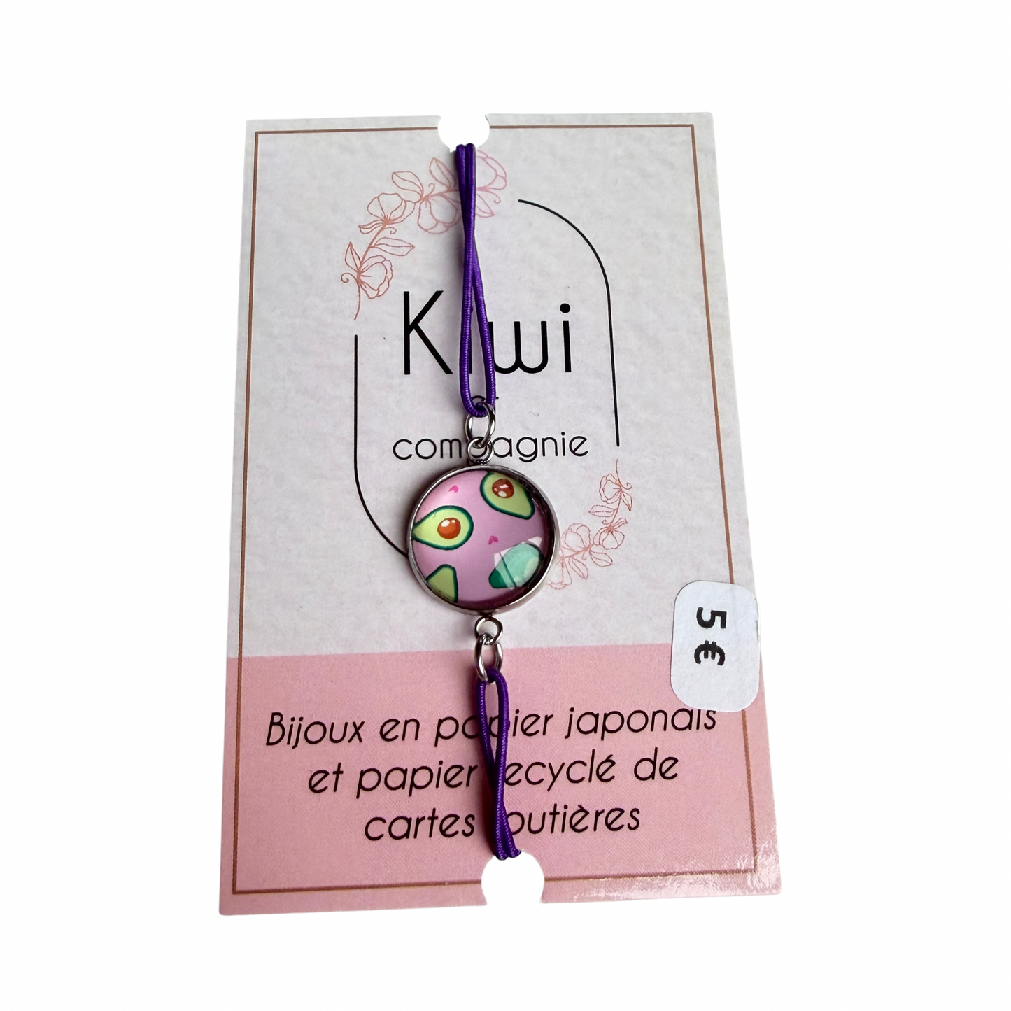Bracelet enfant en papier japonais Kiwi & compagnie