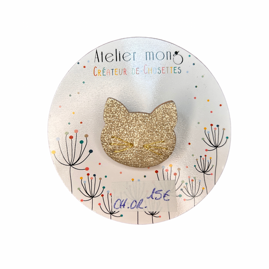 Broche chat atelier Mong