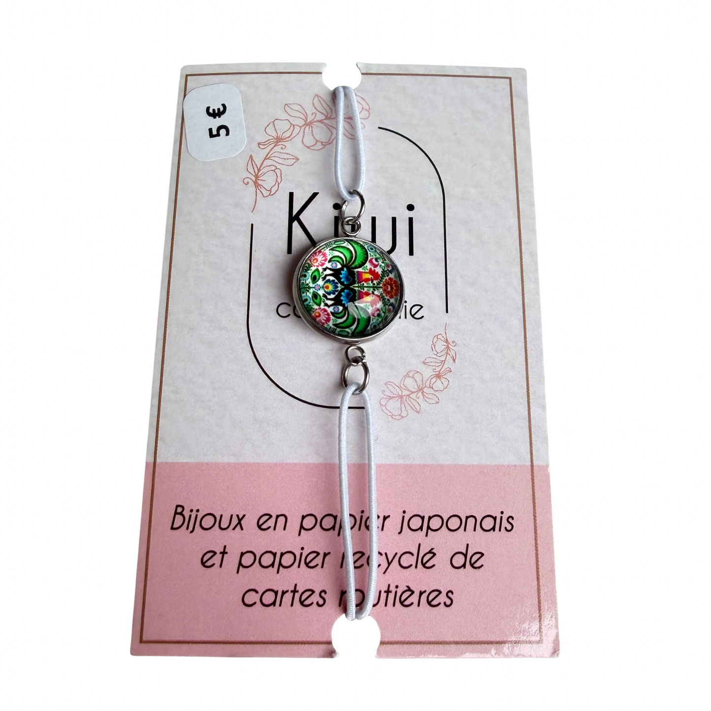 Bracelet enfant en papier japonais Kiwi & compagnie
