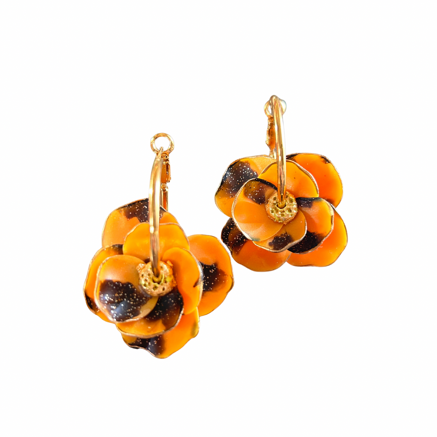 🌸 Boucles d’oreilles créoles Anémone Pistil’art
