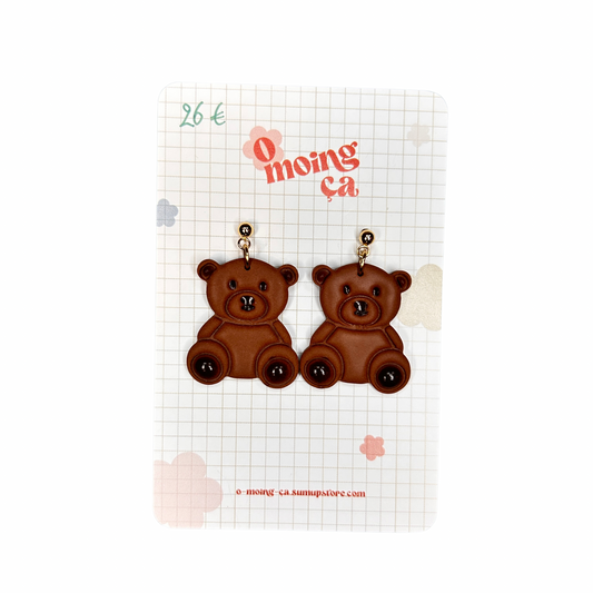 Boucles d’oreilles Teddy O moing ça