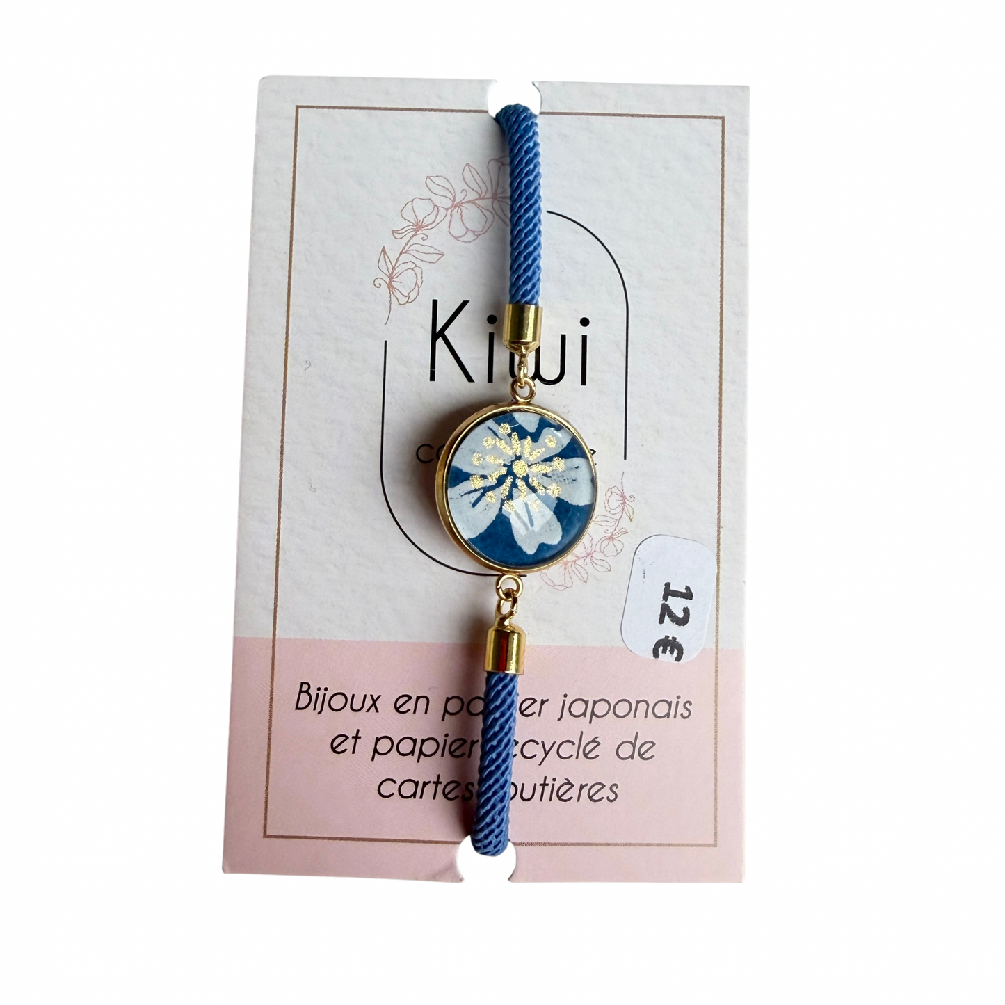 Bracelet en papier japonais Kiwi & japonais