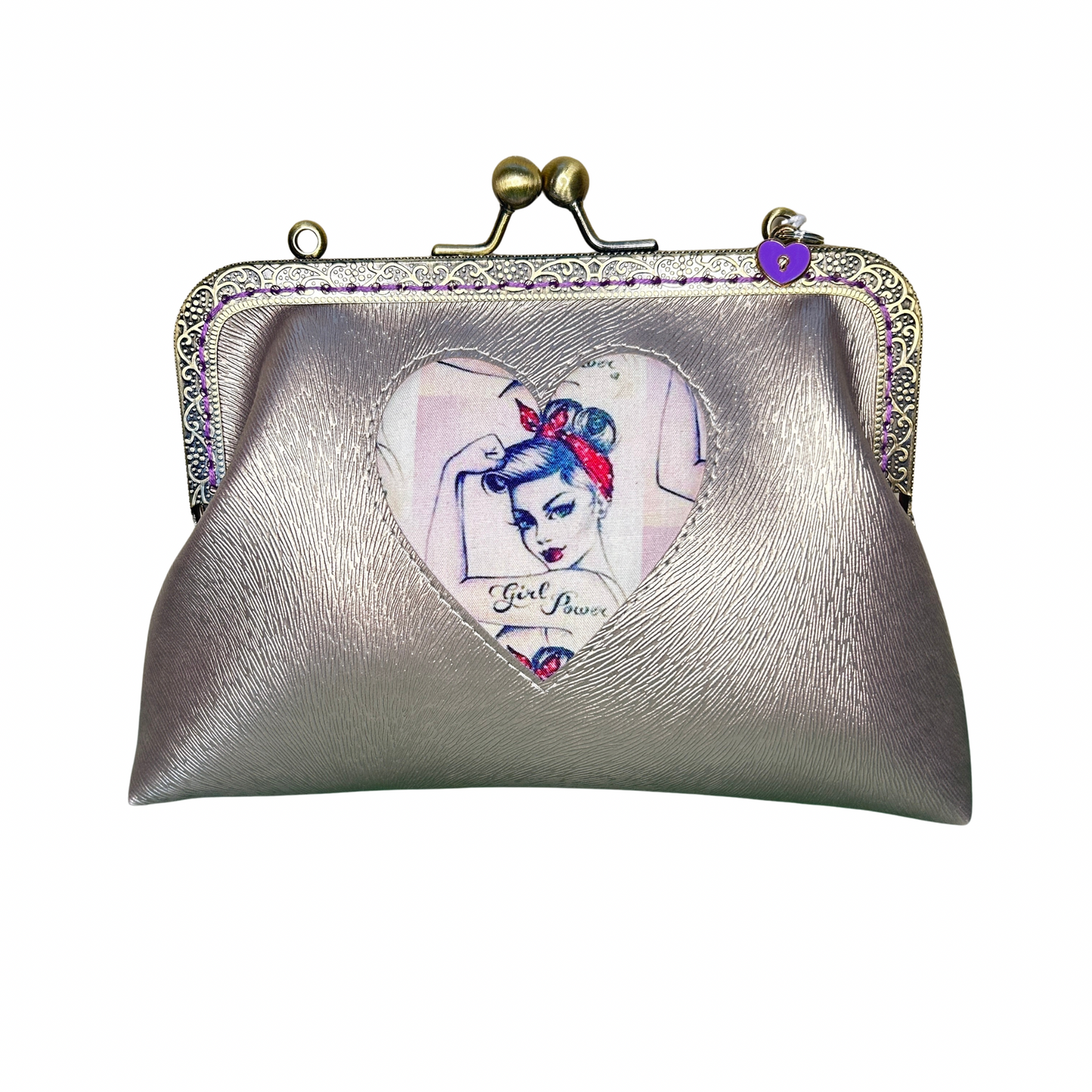 Pochette minaudière - Emma et le lapin blanc