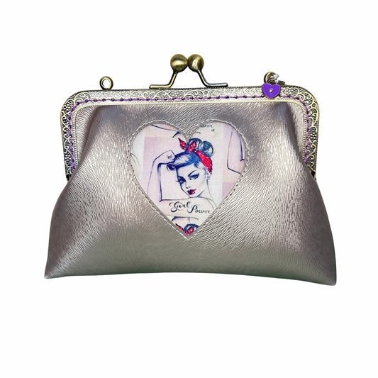 Pochette minaudière - Emma et le lapin blanc