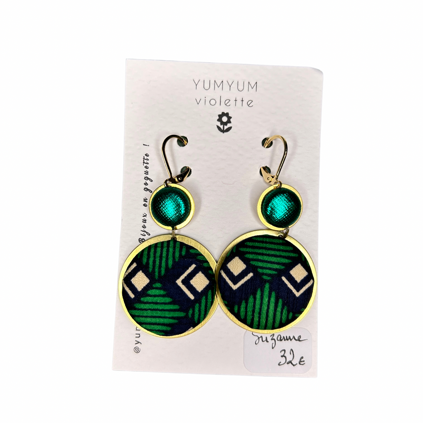 Boucles d’oreilles Suzanne - YumYum violette