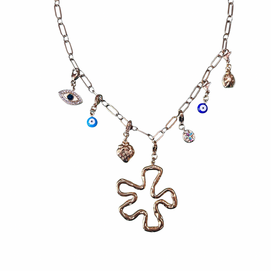 Collier doré à charms Lunaria