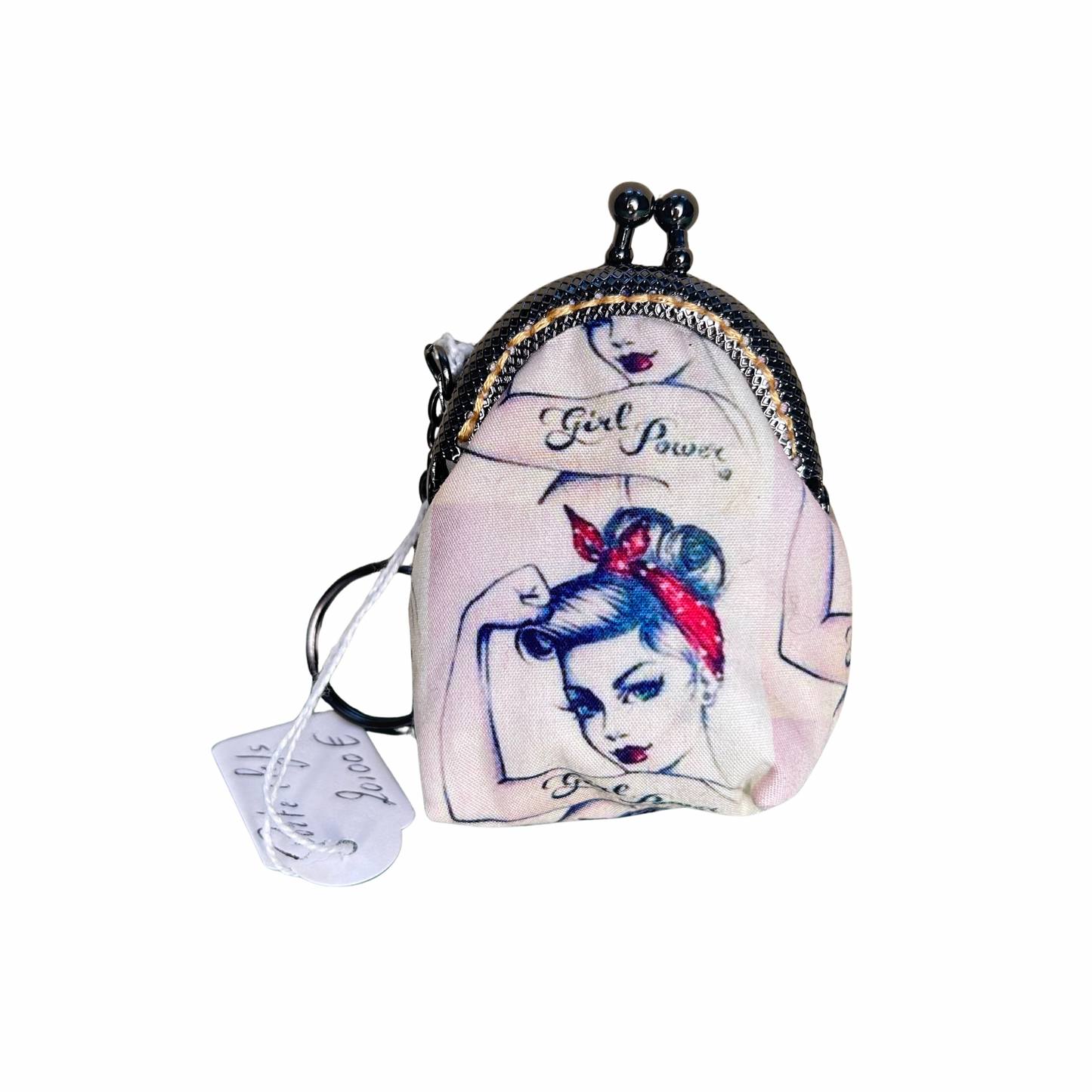 Porte-clefs bourse - Emma et le lapin blanc