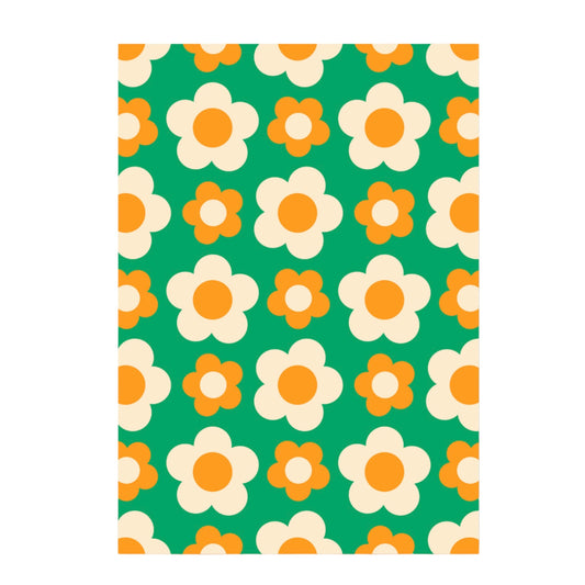 Affiche A4 fleurs vintage Yuna illustrations