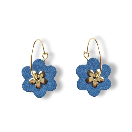 Boucles d’oreilles créoles fleur Jeanne et Jo