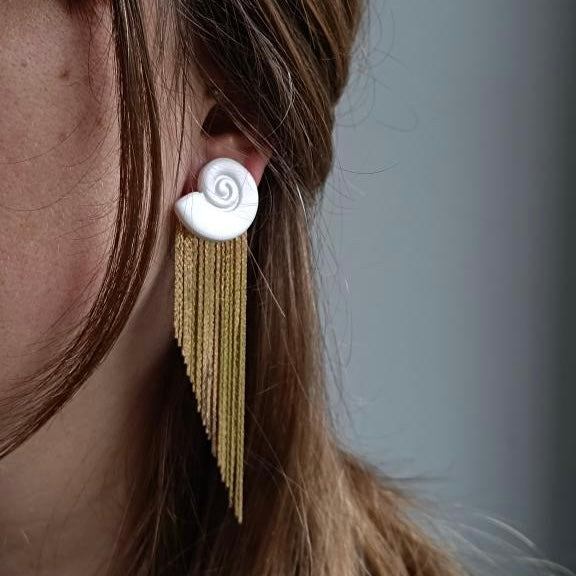 Boucles d’oreilles coquillage Mamie Grabuge