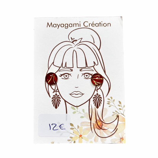 Boucles d’oreilles puces Mayagami création