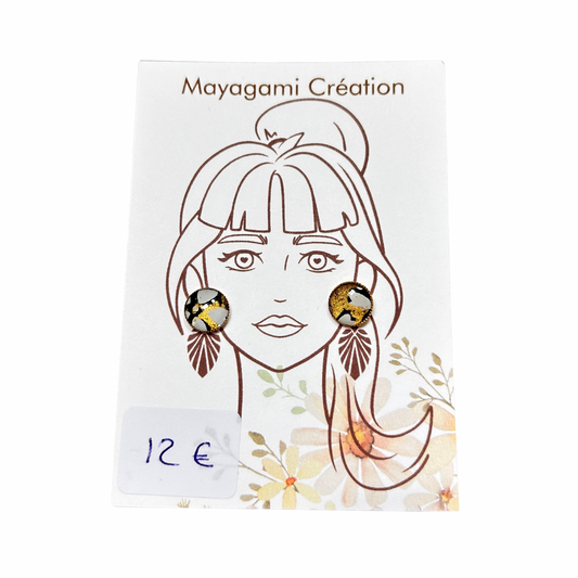 Boucles d’oreilles puces Mayagami création