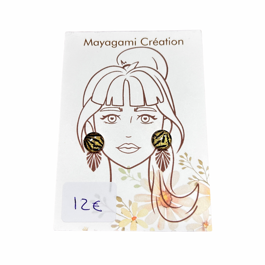 Boucles d’oreilles puces Mayagami création