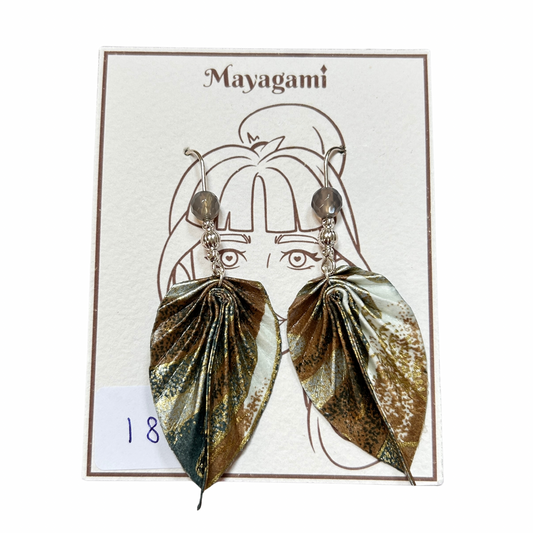 Boucles d’oreilles feuille Mayagami création