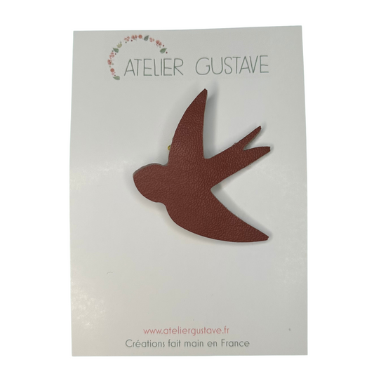 Broche hirondelle Atelier Gustave