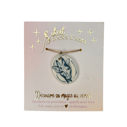 Amulette girafe Soleil dans l'âme