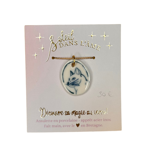 Amulette chat Soleil dans l'âme