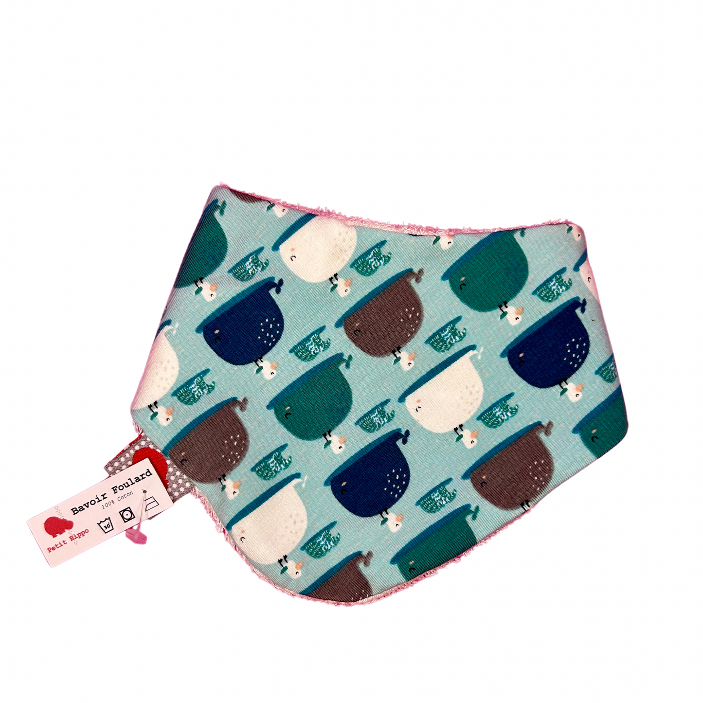 Bavoir foulard Petit Hippo