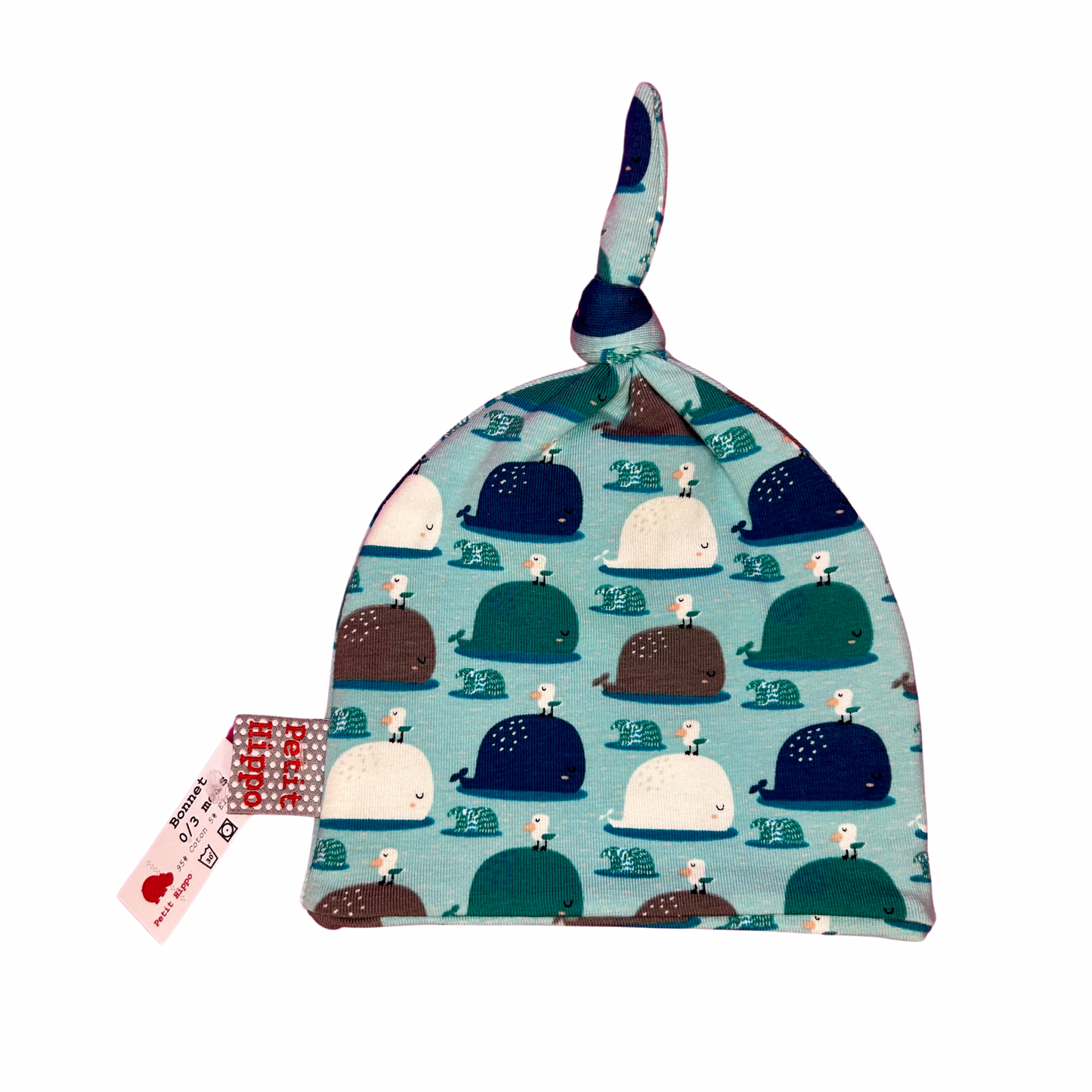 Bonnet de naissance Petit hippo