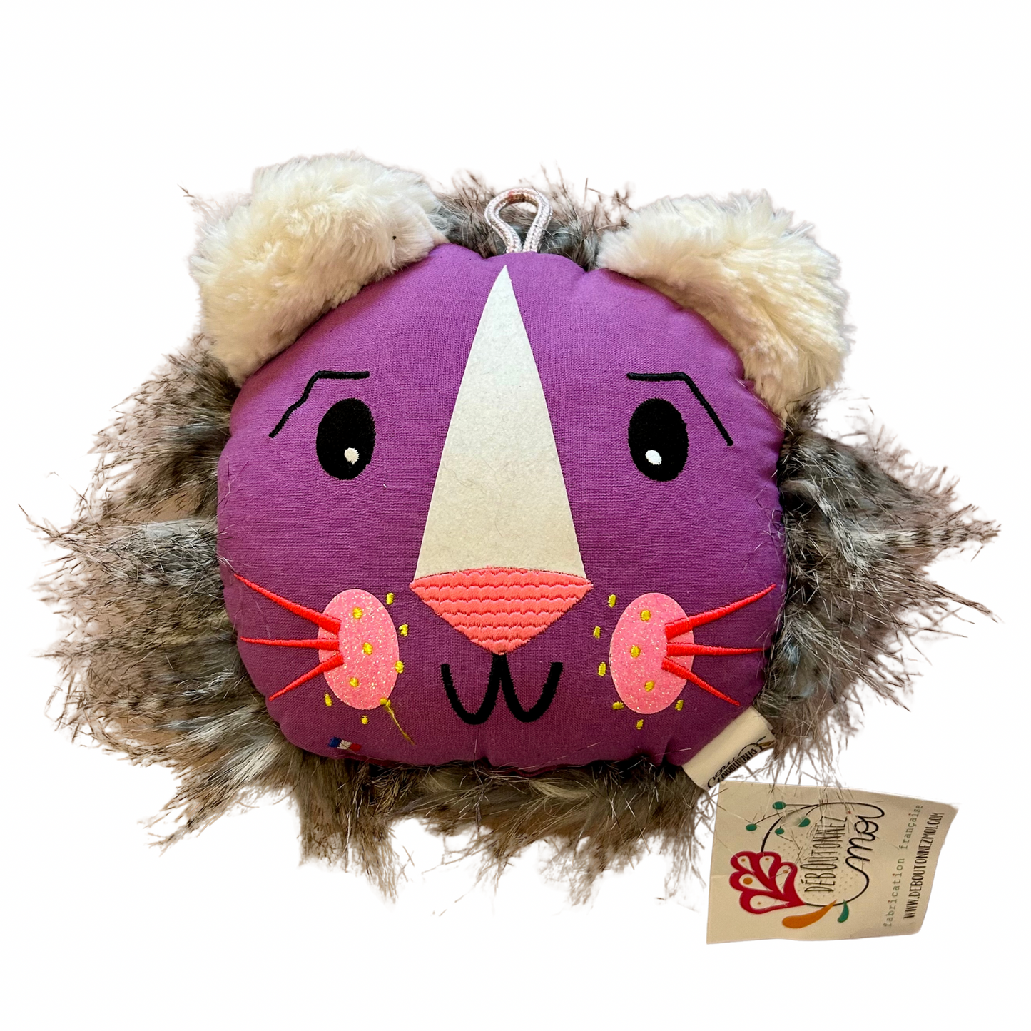 Coussin Lion Déboutonnez-moi