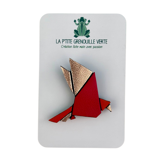 Broche Oiseau La p'tite grenouille verte
