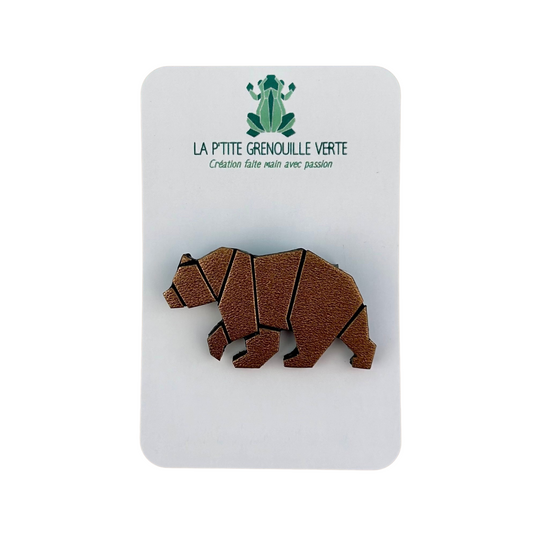 Broche Ours La p'tite grenouille verte