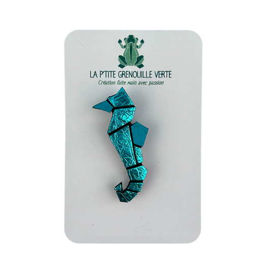 Broche Hippocampe La p'tite grenouille verte